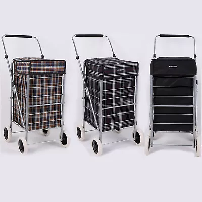 £29.99 • Buy 4 Wheel Shopping Cart Trolley Folding Mobility Large Travel Premium 60L Bag Case