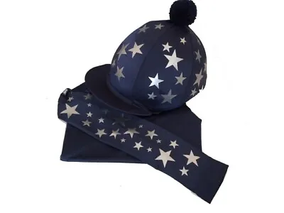 Cross Country Colours Base Layer/Silk Navy With Silver Scattered Stars. • £56