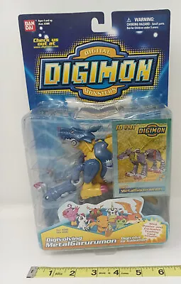 Vintage 1999 Bandai Digimon Digivolving Figure MetalGarurumon To Gabumon Sealed • $299.99