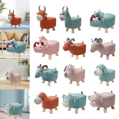 Animal Footstool Shoes Changing Chair Footrest Ottoman Room Decor Bench For • £22.84