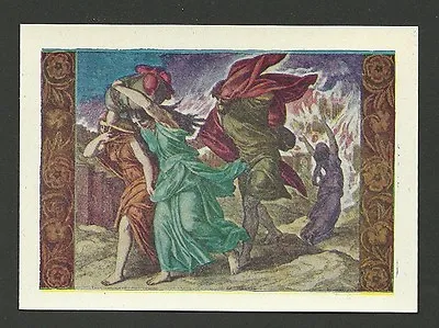 Salvation Of Lot #9 Biblical Bible Scene Vintage Luis Gili Spanish Card • $9.95