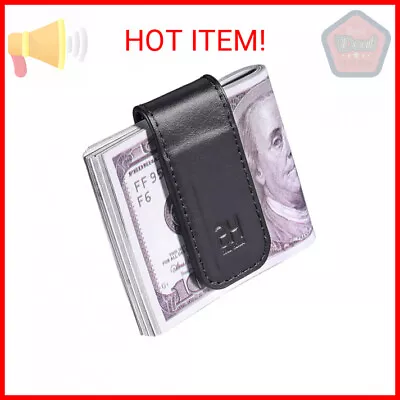 GH GOLD HORSE Slim Magnetic Money Clip Genuine Leather Business Card Holder For  • $15.28