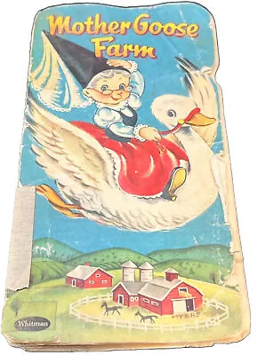 Mother Goose Farm Childrens Book Nursery Rhymes Adorable Whitman 1953 Vintage • $9.99