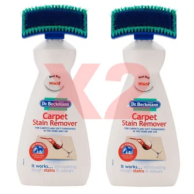 £11.49 • Buy 2 X Dr Beckmann Carpet Stain Remover With Brush & Oxi Action 650ml (Pack Of 2)*