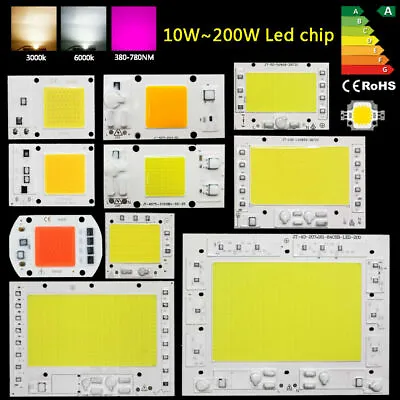 LED Chip COB 10W 20W 30W 50W 100W 150W 200W White Warm Grow Light Bulb 220V 110V • $36.09