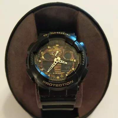 Casio G-Shock Watch.5081 GA100CF Camouflage/Gold Dial Quartz Analog Digital  • $60