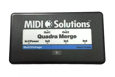 MIDI Solutions MultiVoltage Quadra Merge 4-in 1-out MIDI Merge Box • $119.99