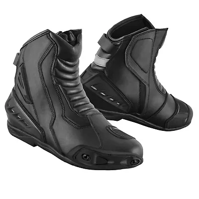 Motorcycle Sports Shoes Motorbike Riding Leather Biker Boots Racing Touring CE • $62.16