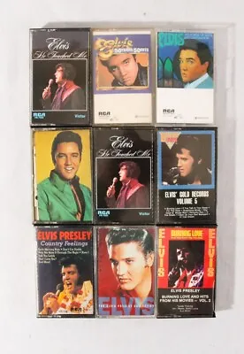 Elvis Presley Lot Of 8 Cassette Tapes He Touched Me Country Feelings + • $21.95