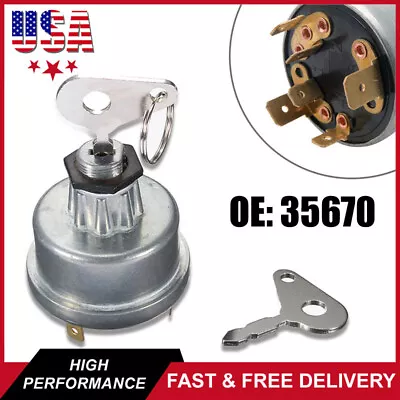 Tractor Ignition Switch 4 Position & 1 Keys For LUCAS 35670 Durite 0-351-06 NEW • $13.15