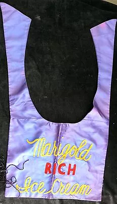 Antique Marigold Ice Cream Silk Advertising Uniform Los Angeles California  • $210