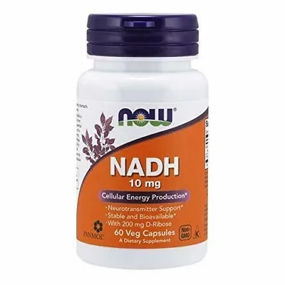 NOW Supplements NADH (Reduced Nicotinamide Adenine Dinucleotide) 10 Mg With ... • $40.17