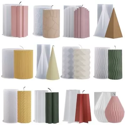 £3.80 • Buy Candle Mould 3D Art Wax Mold Snake Cone Cylinder Candle Mold Cake Resin Molds