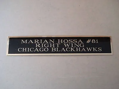 Marian Hossa Blackhawks Autograph Nameplate For A Hockey Stick Or Photo 1.25 X 6 • $6.50