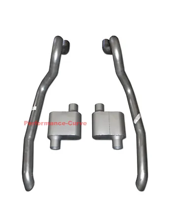 86-93 Ford Mustang GT 5.0 Exhaust System W/ Single Chamber Race Muffler • $189.95