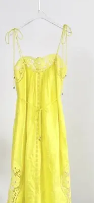 $380 • Buy Zimmermann Halcyon Broderie Slip Dress Size 1