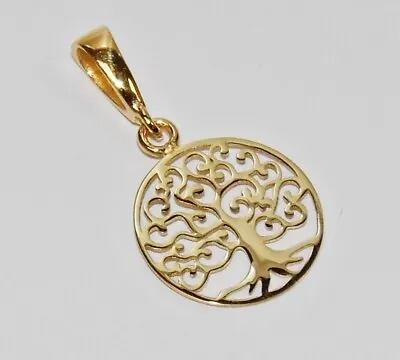 9ct Gold Tree Of Life Pendant - New - Solid 9k Gold • £29.95