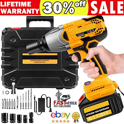 1800Nm Cordless Electric Impact Wrench 1/2'' High Power Driver + Li-ion Battery • $12.70