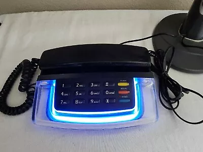 RadioShack Krystalite Blue Neon Phone 43-811 Works Vintage 80s Landline  • $65