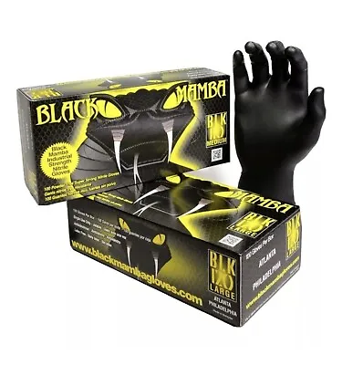 $18.99 • Buy Black Mamba BLK-110 Black Mamba Nitrile Gloves, Small (Box Of 100)