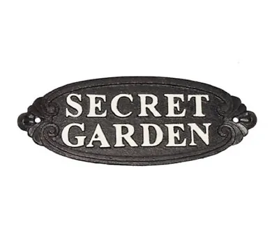 Wall/Gate Hanging - Sign/Plaque - Metal/Cast Iron - SECRET GARDEN • $22.96