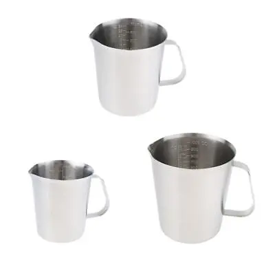 304 Stainless Steel Measuring Cup Jug Mug Cafe Home Kitchen Lab 0.5-1 Litre • $23.65