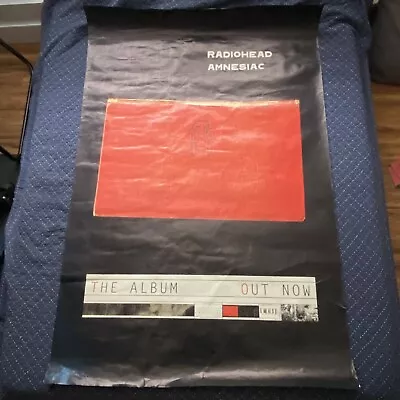 $499.99 • Buy VINTAGE RADIOHEAD 'AMNESIAC' 40  X 60  SUBWAY PROMO? POSTER PRINT RARE 2001 Lp