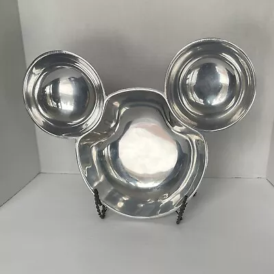 Vintage Walt Disney Mickey Mouse Cast Aluminum CHIP & DIP Bowl  • $18