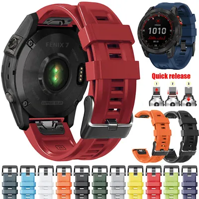 For Garmin Fenix 5/5X Plus 6/6X Pro 7 7X Silicone Strap Replacement Sport Band • $9.89