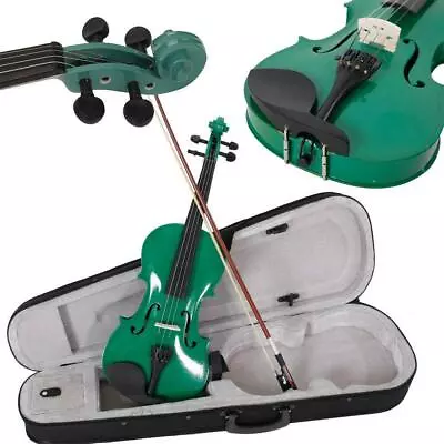 New Green Color 4/4 Full Size School Acoustic Adult Violin With Case Bow Rosin • $45.98