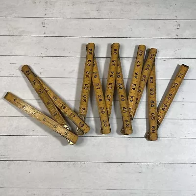 Vintage Royal Universal Folding Ruler Measuring Stick Wood  72 USA • $13.99
