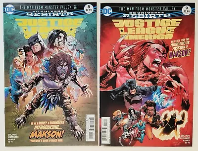 Justice League Of America #8-9 (2017 DC)  Man From Monster Valley  Complete Set • $3.59