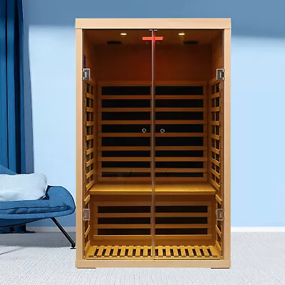 For 2 Person Far Infrared Sauna Hemlock Wood Personal Saunas Detox Therapy 1780W • $2200