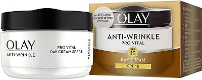 Olay Anti-Wrinkle Pro Vital - Anti-Ageing Moisturiser Day Cream 50ml SPF15 • £12.99