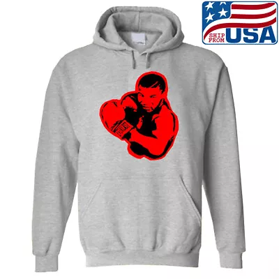 Iron Mike Tyson Boxing Champion Grey Hoodie Sweatshirt Size S To 3XL • $35.99