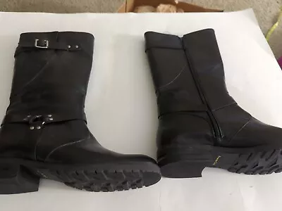 Amanda Smith Brazil Motor Boots Black Leather Size 11M • $75