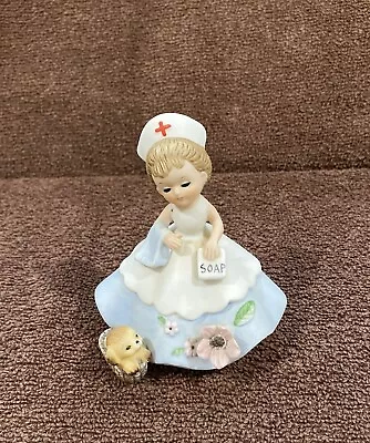 Pre Owned Remarkable Vintage Rare Porcelain Baby Nurse With Puppy Figurine 1961 • £21.23