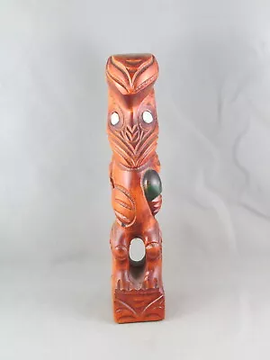 Vintage Maori Teko - Bird Face With Club Hand Carved - Made From Wood • $59.39