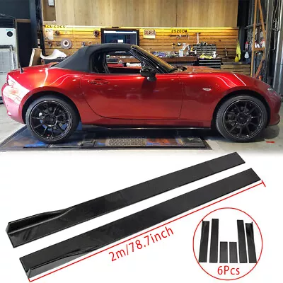 For Mazda MX-5 07-21 Mazdaspeed 79  Side Skirt Rocker Panel Splitter Spoiler Lip • $75.39