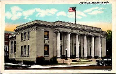 Middletown Ohio OH US United States Post Office C1930s Butler Warren Co Postcard • $3.99