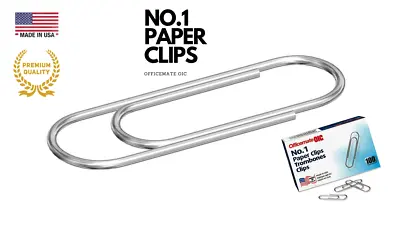 1000ct Officemate No. 1 Premium Paper Clips Office School Home • $11.96
