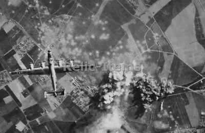 WW2 Picture Photo 1944 B24 Liberator Bomb Squadron Over Orly Airfield Paris 2372 • $5.90