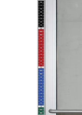 Set Of 2 - Security Height Ruler Tape Door Frame 1.75  X 35  Vinyl Sticker Color • $18.74
