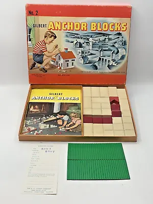 A.C. Gilbert #2 Anchor Block Set In Original Box In Excellent Complete Condition • $49.99