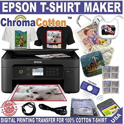 Epson Printer Heat Transfer Cotton Ink Print T-shirt Maker Plus Start Bundle • $349