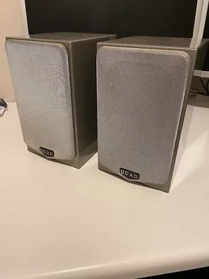 Pair Of QUAD L-ite Satellite 120W 6-Ohm Speakers In Silver-Grey • £68