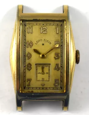 Vintage Lord Elgin 10KGF Case Manual Wind High Grade 21J Wrist Watch Runs Lot.ey • $49.99