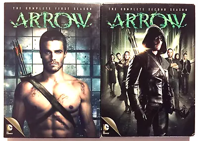 ARROW~ Season 1 & 2 ~DVD~2013~WIDESCREEN~Warner Bros./DC ~10 Discs~Excellent • $29.98