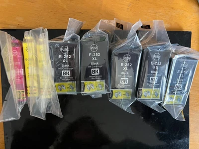$19.20 • Buy Epson 252 Printer Cartridges For Epson WF7620 Multi-Function Printer
