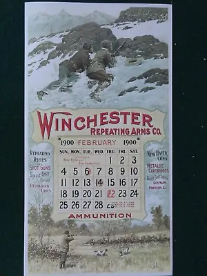 Winchester Firearms Poster Advertising A.B. Frost1900 Calendar Hunting Scene   • $7.50